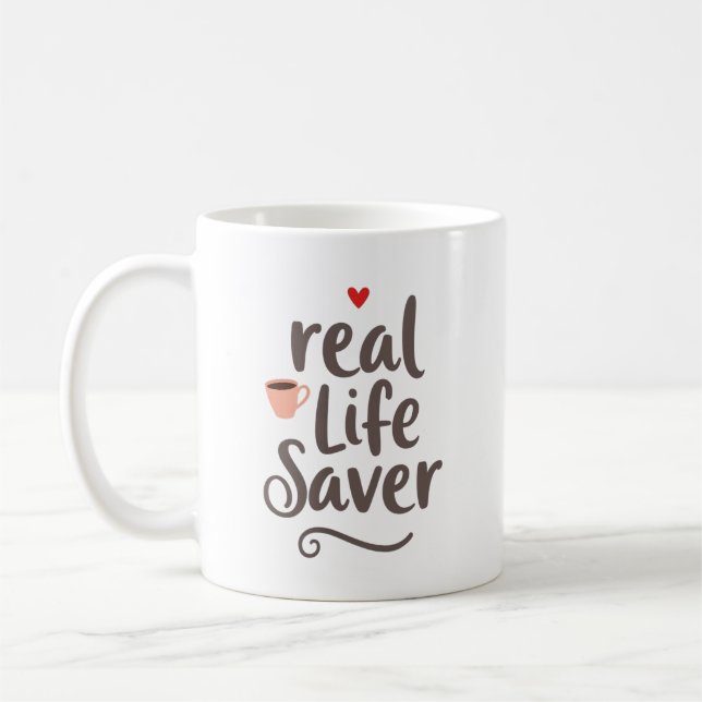 Mug Sauveur de la vie réelle personnalisé (Gauche)