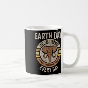 Mug Sauvez Le Jour des terres Éléphant Protégez L'Ani 