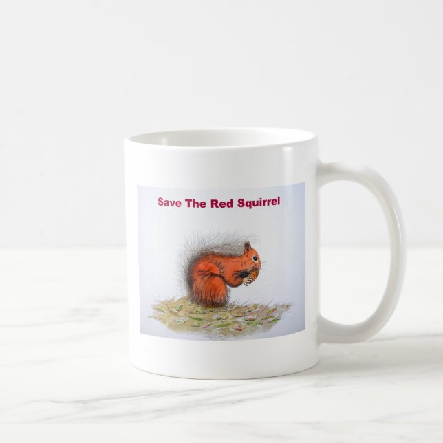 Mug Sauvez l'écureuil rouge (Droite)