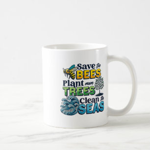 Mug Sauvez les abeilles Plantes Arbres Mer propres De