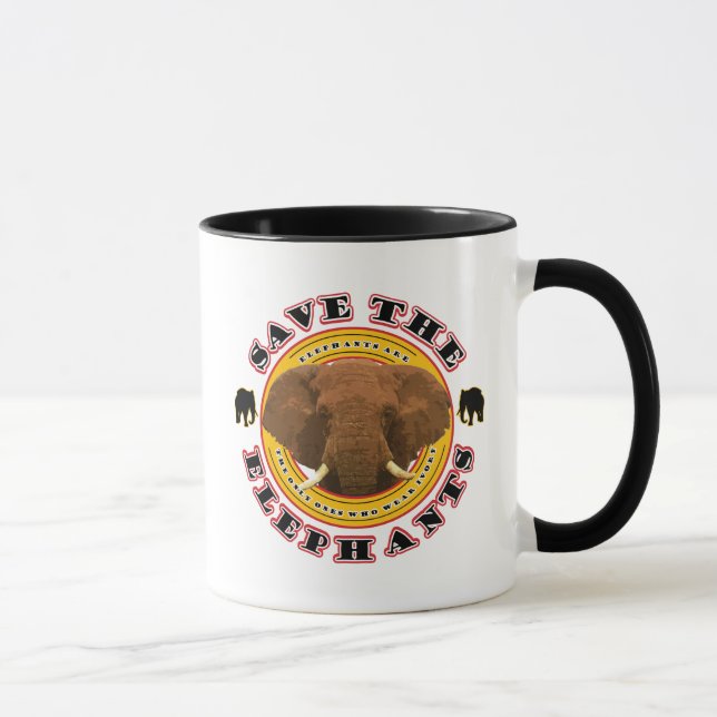 Mug Sauvez les éléphants (Droite)