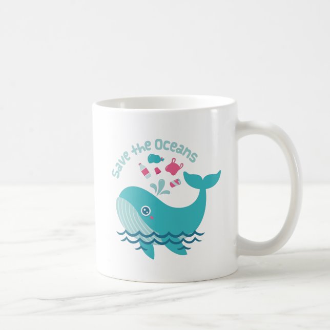 Mug Sauvez les Océans, Baleine Mignonne (Droite)