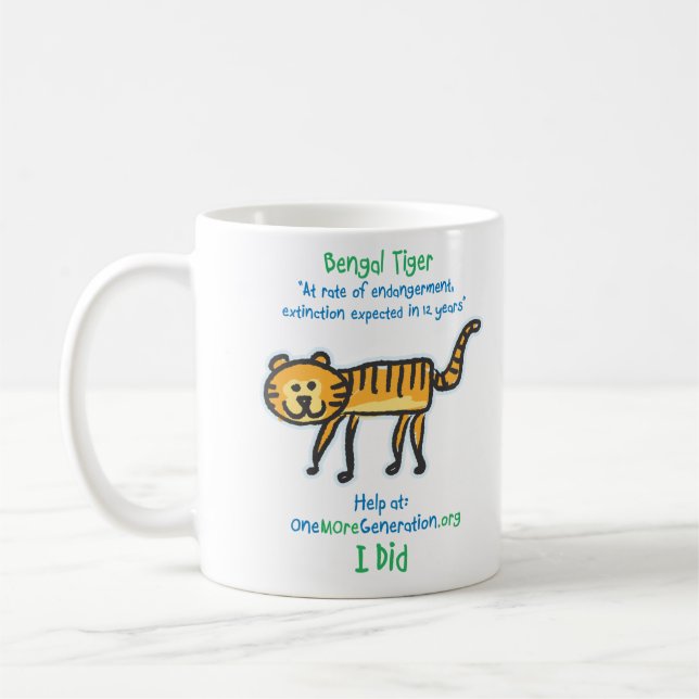 Mug Sauvez notre tigre (Gauche)