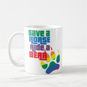Mug Sauvez un tour de cheval un gay pride LGBT de