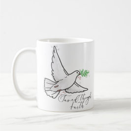 Mug Saved Through Faith Dove illustration