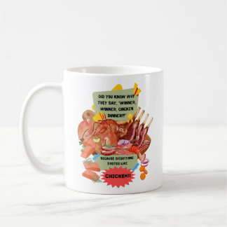 Mug Saviez-vous que le gagnant, le gagnant, le dîner d