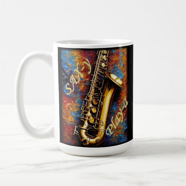 Mug Saxophone - Van Gogh Style arrière - plan (Gauche)
