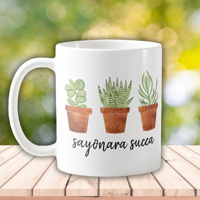 Mug Sayonara Succa 3 Succulent Plantes intérieurs (Créateur téléchargé)