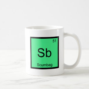 Mug Sb - Symbole d'élément de chimie de salaud T-shirt