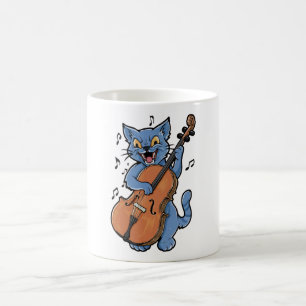 Mug Scandale Cat Musicien Jouer Cello