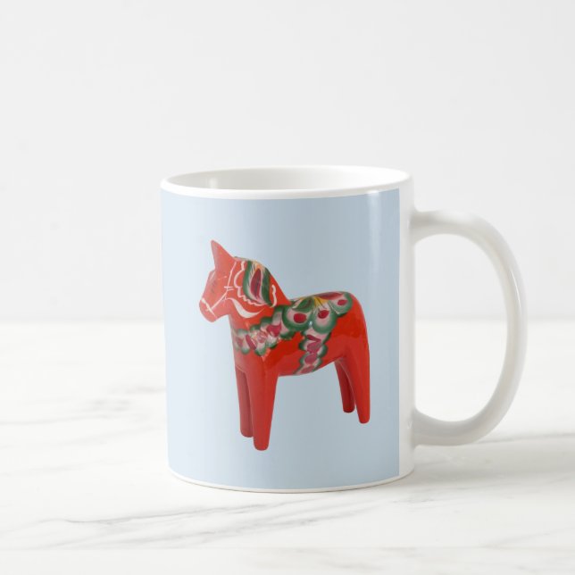 Mug Scandinave de cheval de Dala de Suédois (Droite)