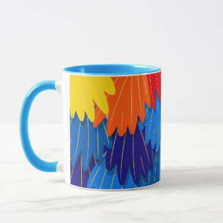 Mug Scarlet Macaw Parrot Motif en plume