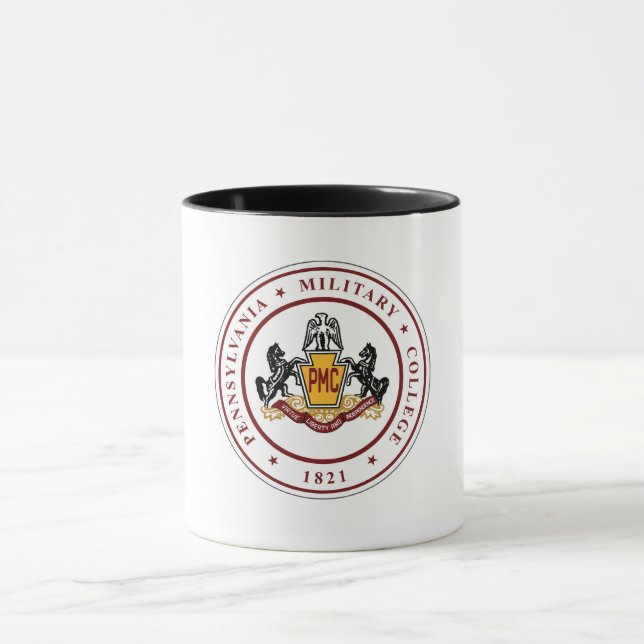 + Mug SCEAL PMC blanc avec Trim noir -11, ou 15 oz (Centre)