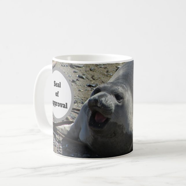 Mug Sceau d'approbation Sceau d'éléphant humoristique  (Devant gauche)