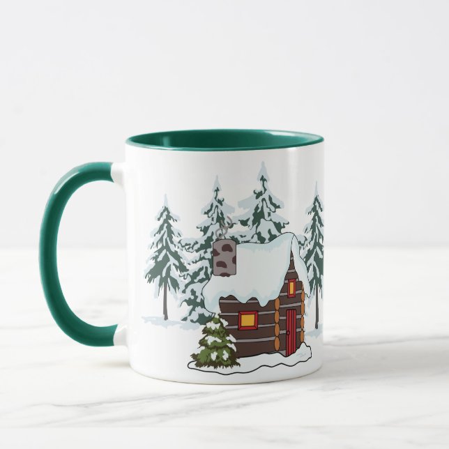 Mug Scène Cabine enneigée (Gauche)