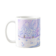 Scène Cabine rose neige de Noël