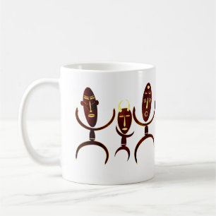 Mug Scène de danse tribale africaine abstraite 