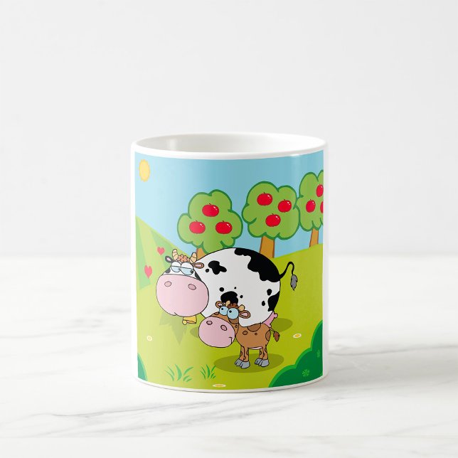 Mug Scène de ferme avec vache et veau (Créateur téléchargé)