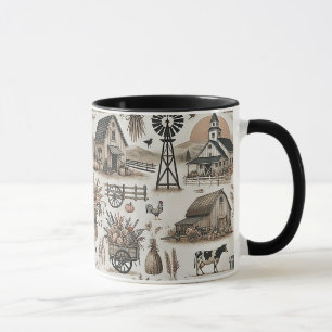 Mug Scène de ferme rustique