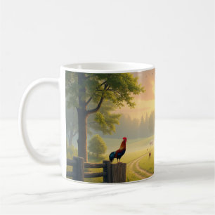 Mug Scène de matinée à la campagne