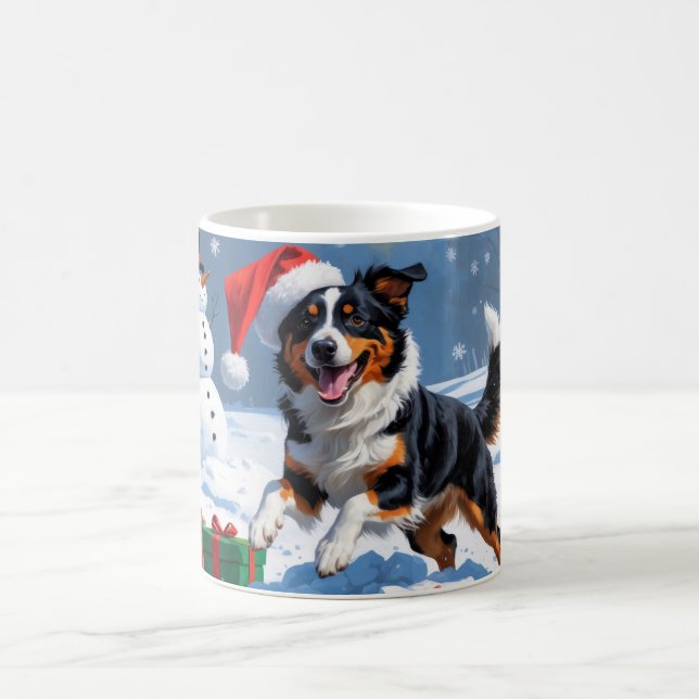 Mug Scène de Noël australienne Kelpie (Centre)