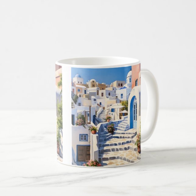 Mug Scène de Santorin Grèce (Devant droit)