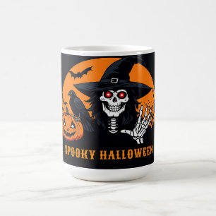 Mug Scène de squelette d'Halloween et de citrouille 🎃