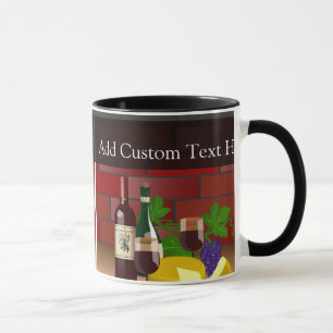 Mug Scène De Table De Fromage De Vin