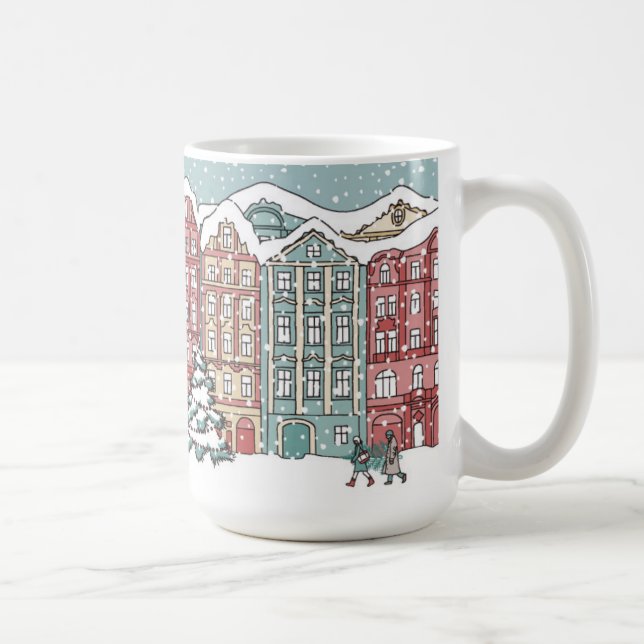 Mug Scène de ville d'hiver (Droite)