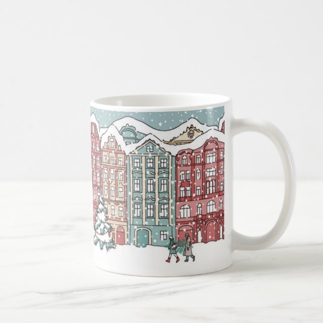 Mug Scène de ville d'hiver (Droite)