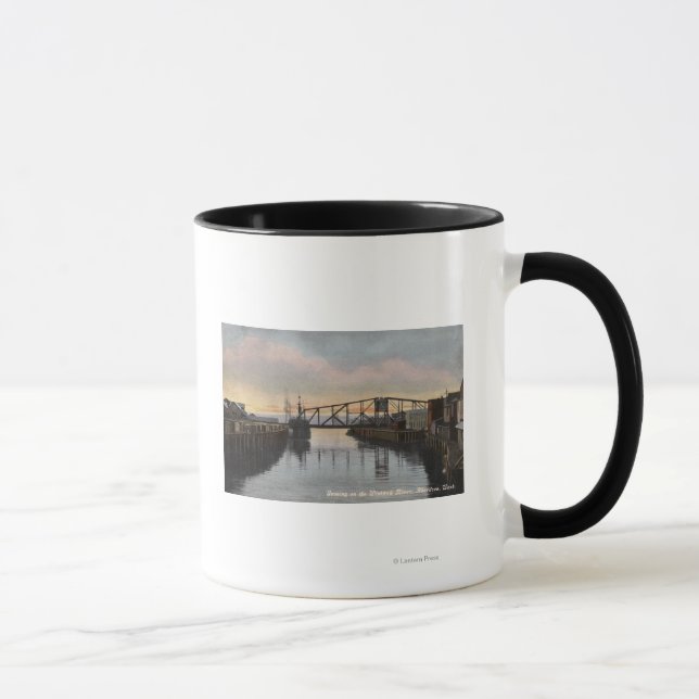 Mug Scène du soir sur la rivière Wishkah (Droite)