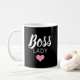 Mug Scène moderne Lady Black Pink Heart Script