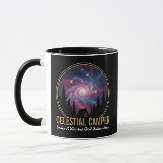 Mug Scène nocturne de la galaxie du campeur céleste