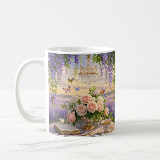Mug Scène rêvée et douce d'une somptueuse, Florale (Gauche)