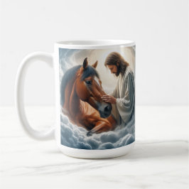 Mug Scène sereine de Compassion avec Jésus et Cheval