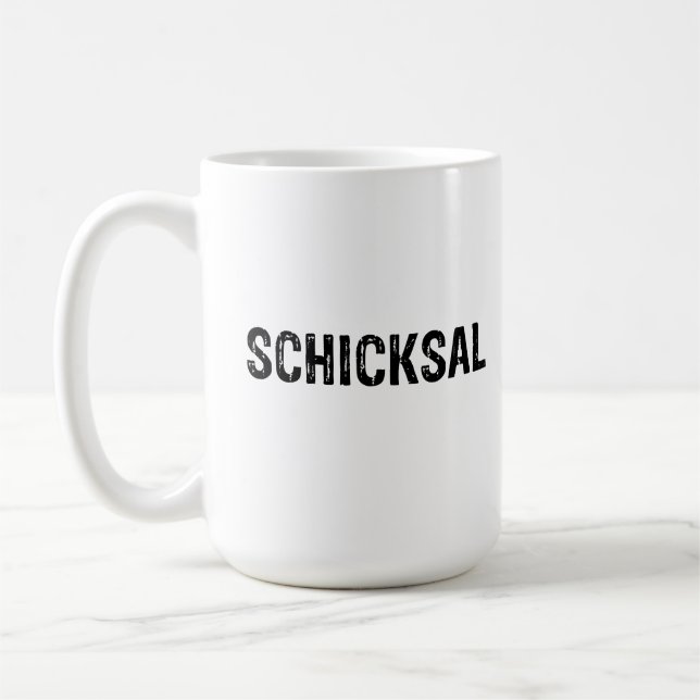 Mug Schicksal. Sort en allemand (Gauche)