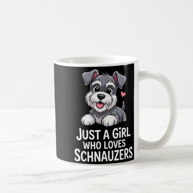 Mug Schnauzer Art For Women Girls Kids Mini Schnauzer  (Droite)