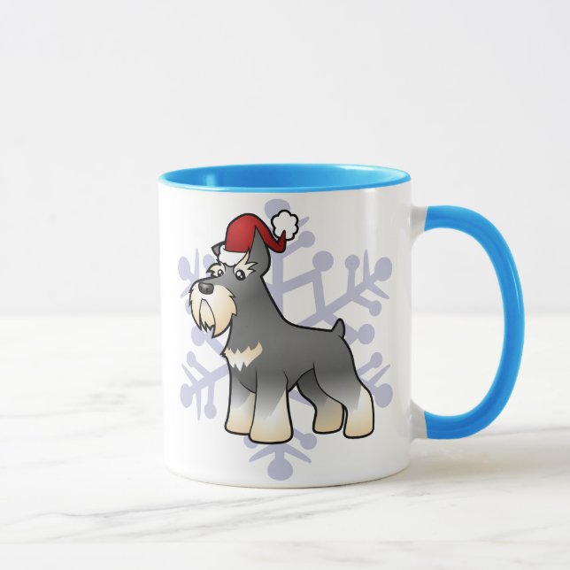 Mug Schnauzer de Noël (Droite)