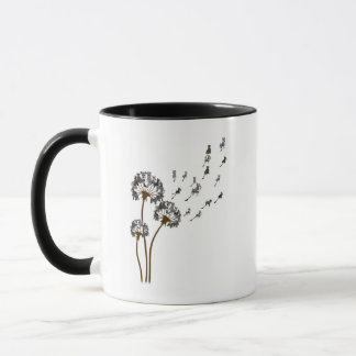 Mug Schnauzer Flower Fly Dandelion Schnauzer Funny Chi