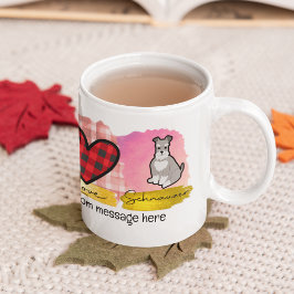 Mug Schnauzer miniature d'amour de paix personnalisé a