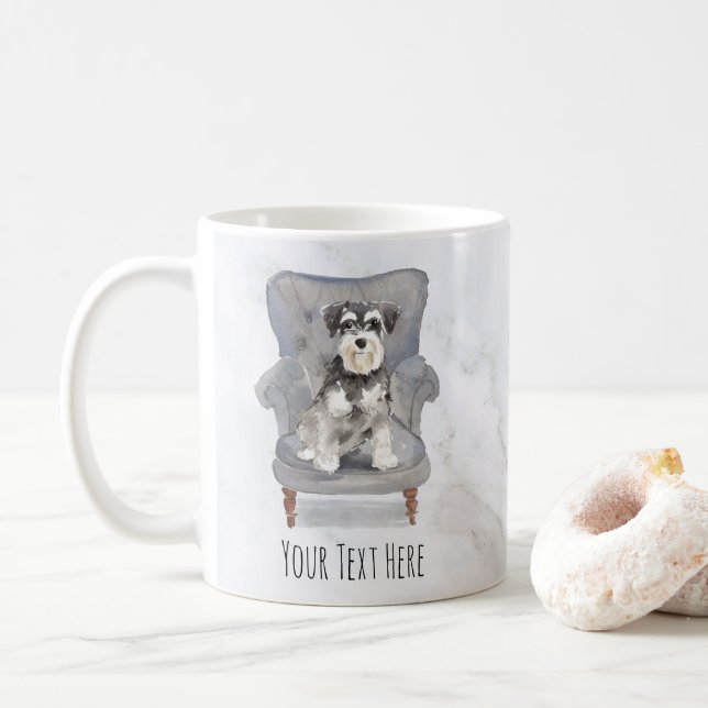 Mug Schnauzer Musique personnalisée (Avec donut)