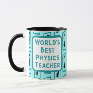 Mug Schrödinger's Cat Mid Century Moderne bleu pâle