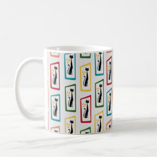 Mug Schrödinger's Cat Mid Century Moderne multicolore