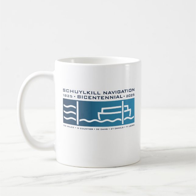 Mug Schuylkill Navigation Company Bicentennial Logo (Gauche)
