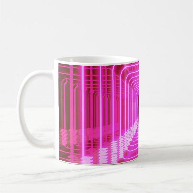 Mug Sci-Fi Retro 3D : Illustration d'art pop (Gauche)