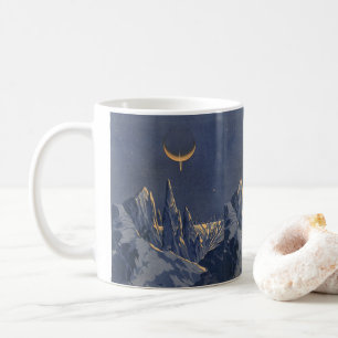 Mug Science-Fiction vintage, Croissant Lune Planète Ne