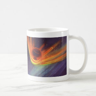 Mug Science-fiction vintage, Fusée brillante dans l'es