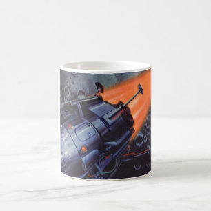 Mug Science-Fiction vintage, Fusée Lune Qui S'Éteint