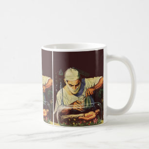Mug Science-fiction vintage, Scientifique fou en labor