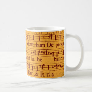 Mug Score grégorien de musique de chant
